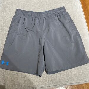 Under Armour Gray and Blue Athletic Shorts Lightweight Performance